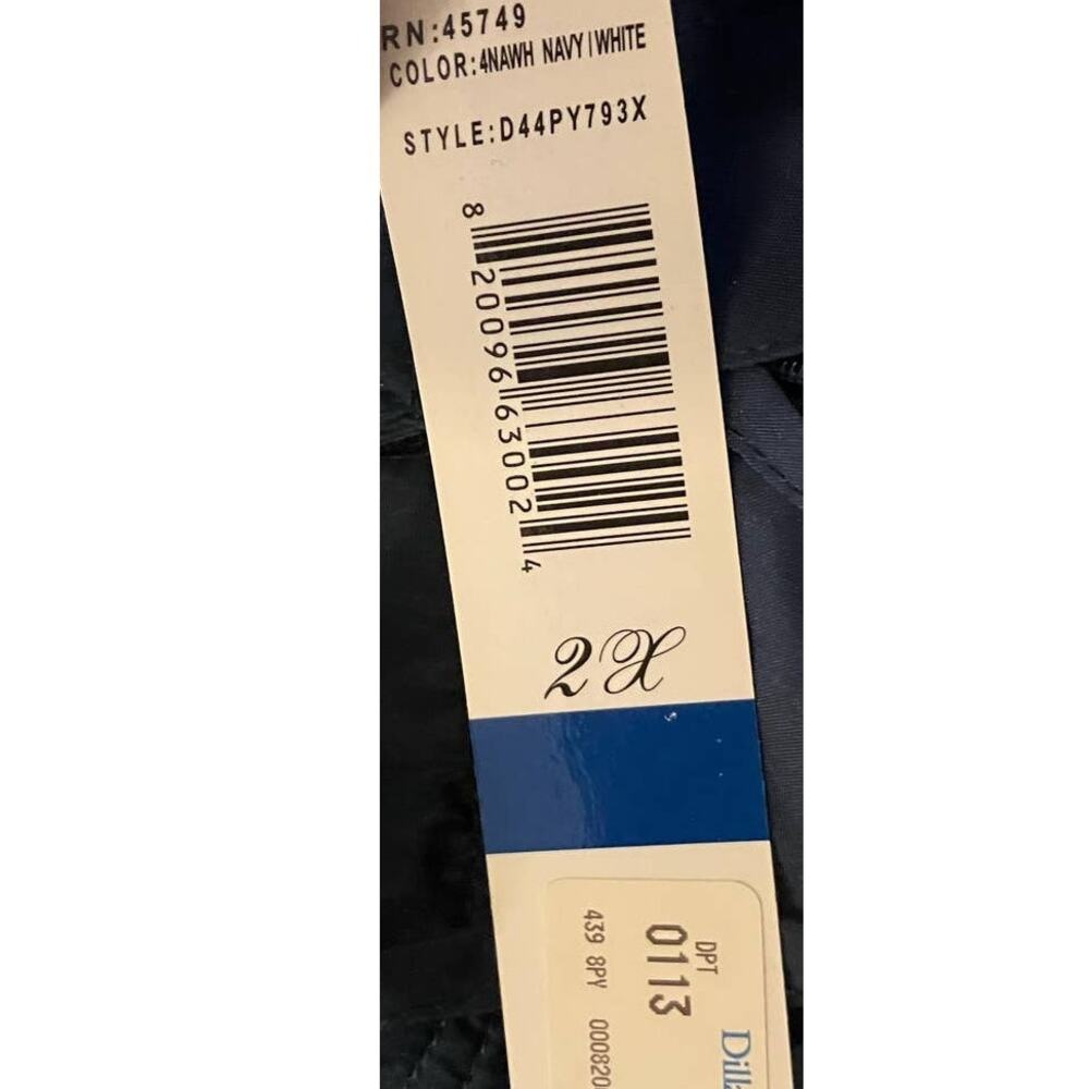Activology Women's Activewear Navy/White Velcro/Zip Front Pants Pocket SZ 2X NWT - Picture 12 of 14